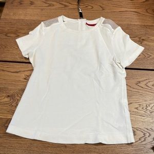 White Tee with zipper detail at the back